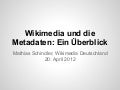 Mathias Schindler, openGLAM workshop 20/04/2012