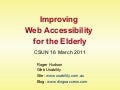 Improving Web Accessibility for the Elderly