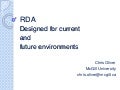 Chris Oliver: RDA: Designed for Current and Future Environments