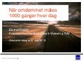 Omdømmedagen 2012: SAS, Eivind Roald "￼Når omdømmet måles 1000 ganger hver dag"