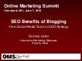 SEO Benefits of Blogging - Dominic Litten