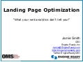 Landing Page Optimization: What Your Web Analytics Don&rsquo;t Tell You - Jamie Smith