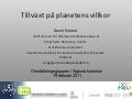 Planetary Boundaries och Tillväxt Kevin Noone