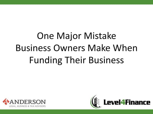 Business Loans: Mistake Business Ow...