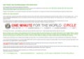 One minute for the world circle learnmore slideshare