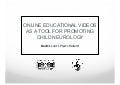 Online educational videos as a tool for promoting child neurology