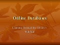 Online Databases
