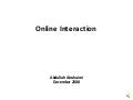 Online Interactionf