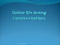 Online marketing communications