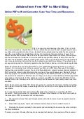 Online pdf to word converter  save your time and resources - free pdf to word blog