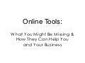 Online tools you might be missing