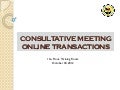 Consultative meeting on Online Transaction by the Burea of Internal Revenue