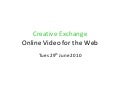 Creating online video for the web