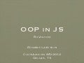 OOP in JS
