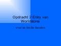 Opdracht 2 entry van worldstone