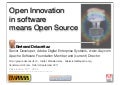 Open innovation in software means Open Source (2011 remix)
