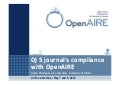 OJS journal's compliance with OpenAIRE