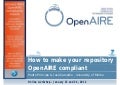 How to make your repository OpenAIRE compliant