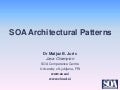 SOA architecture patterns, Matjaž Jurič (FRI/Univerza v Ljubljani)