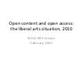 Open content introduction