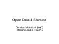 Open Data 4 Startups