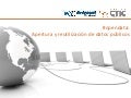 #opendata: Apertura y reutilización de datos públicos