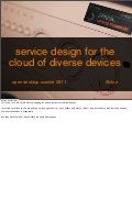 Service design for the cloud of diverse devices