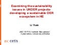 Developing a sustainable OER ecosystem in HE
