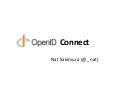 OpenID Connect - Nat Sakimura at OpenID TechNight #7