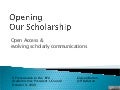 Opening Our Scholarship