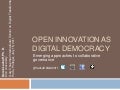 Open innovation ISDT 2011