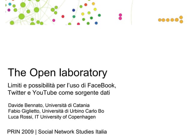 Il laboratorio aperto: limiti e pos...