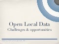 Open local data: challenges and opportunities