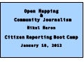 Open Mapping and Community Journalism