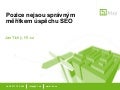 Open Monday: Pozice nejsou správným měřítkem úspěchu SEO
