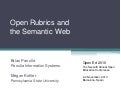Open Rubrics and The Semantic Web: Open Ed 2010