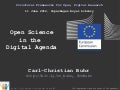 Open Science in the Digital Agenda