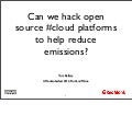 Can we hack open source #cloud platforms to help reduce emissions?