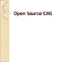 Open source content management systems