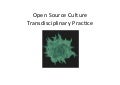 Open Source Culture and Transdisciplinary Practice