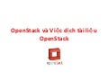 Openstack and (Vietnamese) Translation