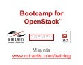 2 Day Bootcamp for OpenStack--Cloud Training by Mirantis (Preview)