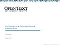 Open Text  Direction to to the Cloud with Microsoft Windows Azure