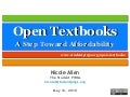 Open Textbooks - A Step Toward Affordability