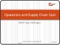 Operations Quiz - IIM Raipur