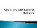 Operations with rational numbers