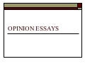 Opinion essays