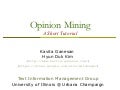 Opinion Mining Tutorial