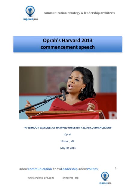 Oprah's Harvard 2013 commecement