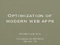 Optimization of modern web applications